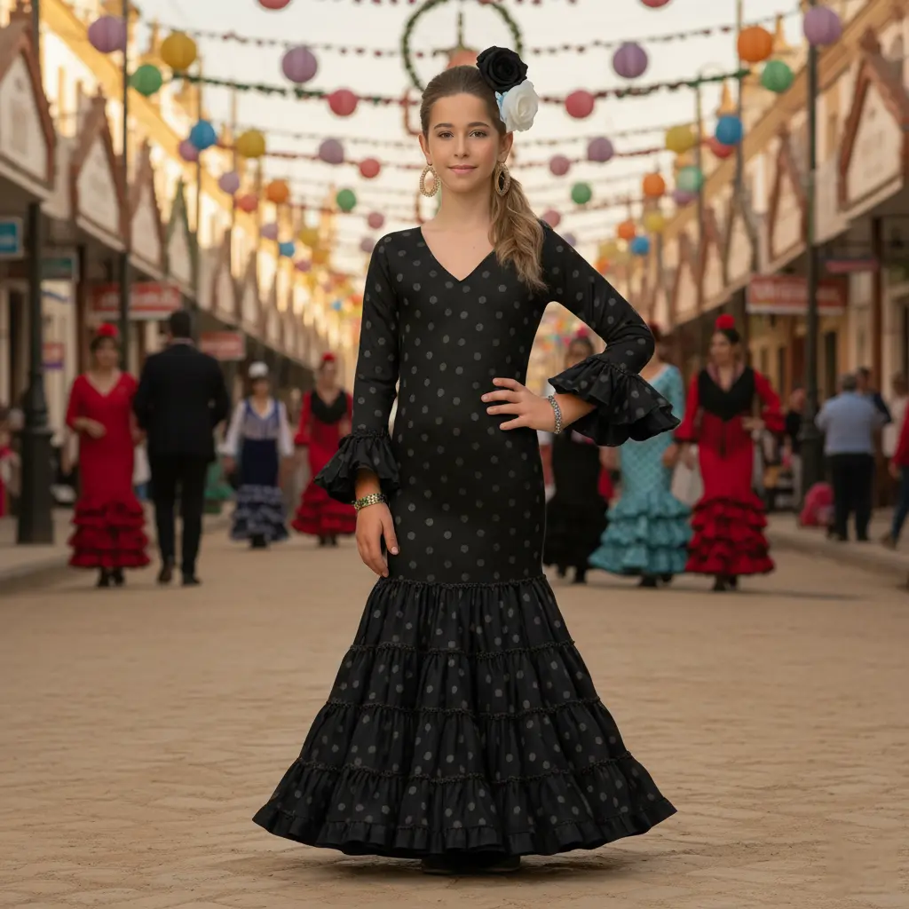 Traje Flamenca Niña: Esmeralda