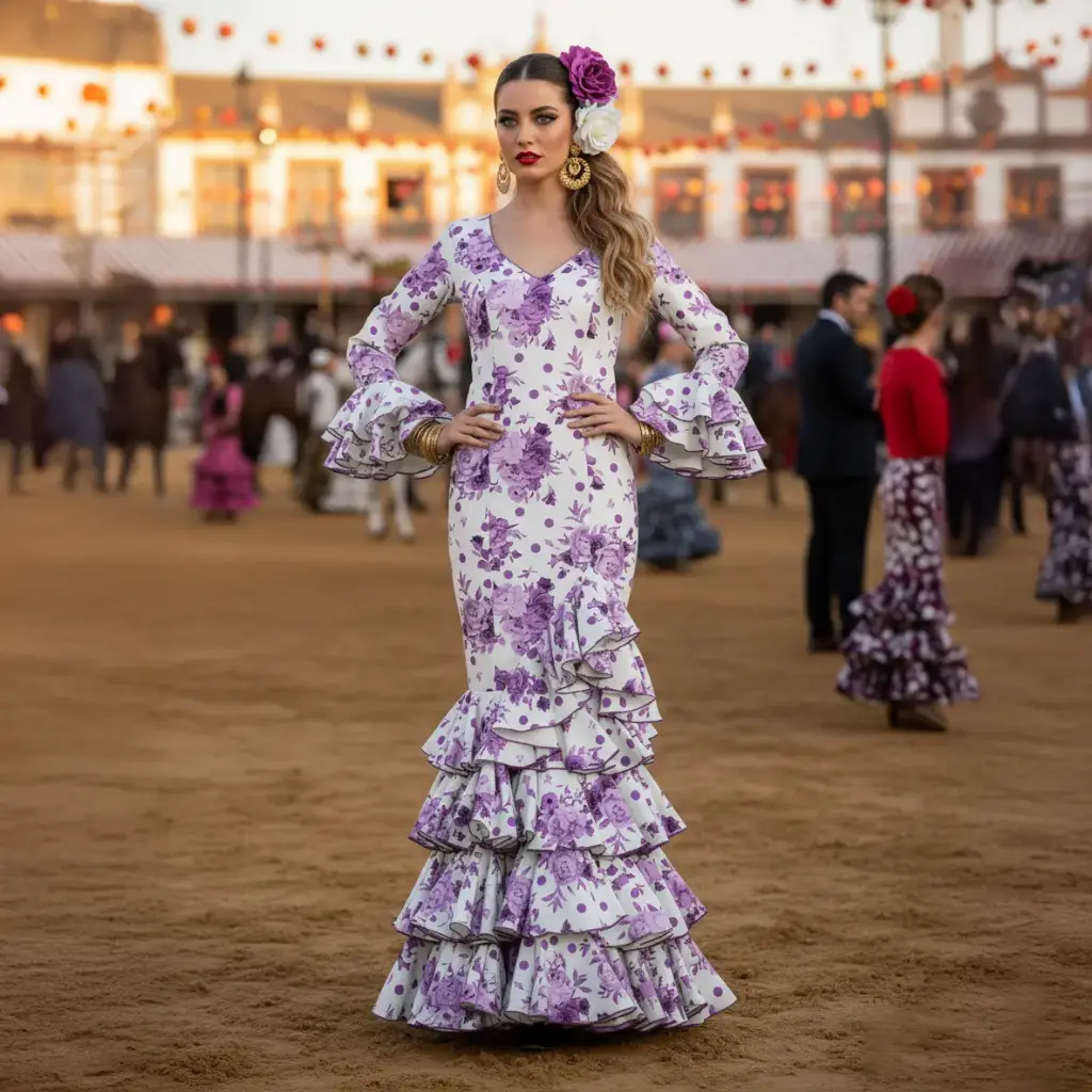 Traje Flamenca: Patios Estampado
