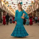 Traje Flamenca Niña Modelo Esmeralda