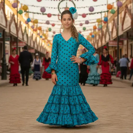 Traje Flamenca Niña: Esmeralda